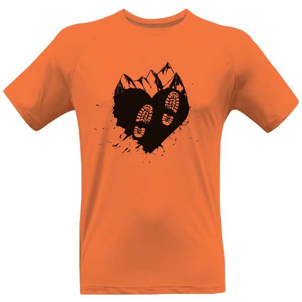 Pánské funkční tričko Premium s potiskem Hory na srdci
