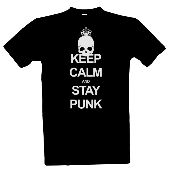 Tričko s potiskem Keep calm punk