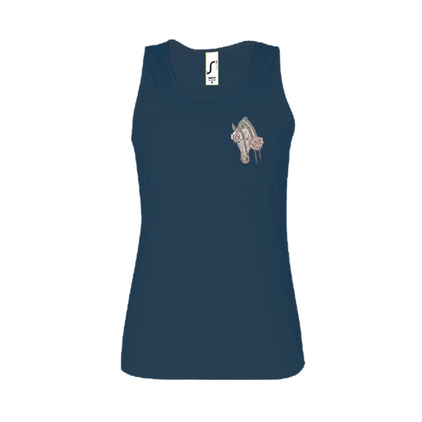 Dámské funkční tílko s potiskem Kůň s růží